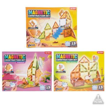 Magnetic Mágneses állatos építőkészlet 19db-os többféle 1db kép