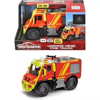 Majorette: Unimog U530 fém tűzoltó autó fénnyel és hanggal - Simba Toys kép