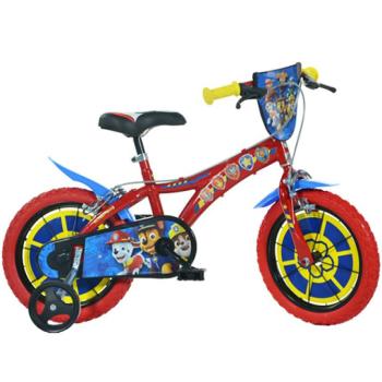 Mancs Őrjárat piros-kék gyerek bicikli 14-es méretben - Dino Bikes kerékpár kép