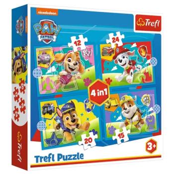 Mancs Őrjárat: Szaladgáló kutyusok 4 az 1-ben puzzle szett - Trefl kép