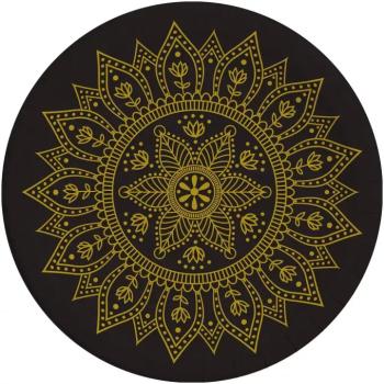 Mandala fekete-arany 8db-os papírtányér szett 23cm-es kép