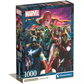 Marvel: Bosszúállók 1000db-os compact puzzle 50x70cm - Clementoni kép