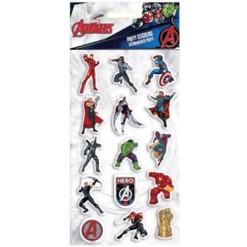 Marvel Bosszúállók 3D pufi matrica szett 10x22cm-es íven kép