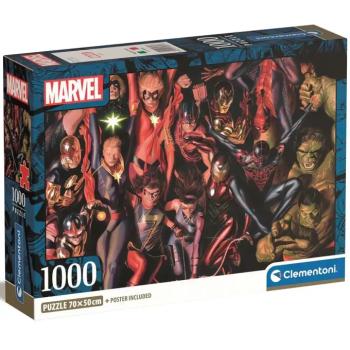 Marvel hősök 1000db-os Compact puzzle 70x50cm - Clementoni kép