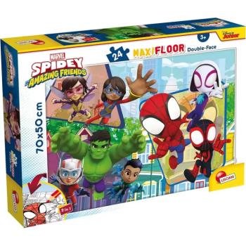 Marvel Spidey 2 az 1-ben maxi 24db-os puzzle és színező 70x50cm - Lisciani kép