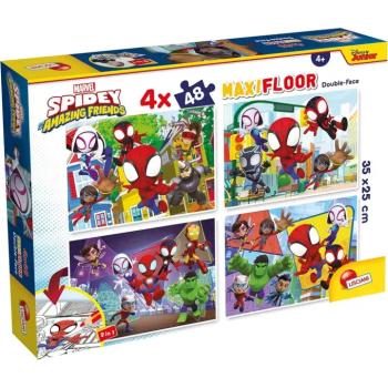 Marvel Spidey 2 az 1-ben maxi 4x48db-os puzzle és színező 35x25cm - Lisciani kép