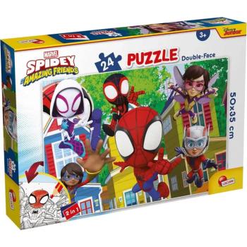 Marvel Spidey és csapata 2 az 1-ben 24db-os puzzle és színező 50x35cm - Lisciani kép