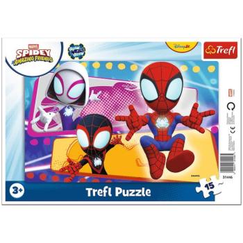 Marvel Spidey pókcsapat 15db-os keretes puzzle - Trefl kép