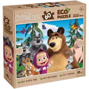 Mása és a medve 2 az 1-ben 60db-os Eco puzzle és színező 70x50cm - Lisciani kép