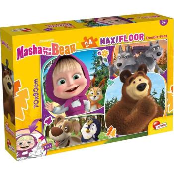 Mása és a medve 2 az 1-ben maxi 24db-os puzzle és színező 70x50cm - Lisciani kép