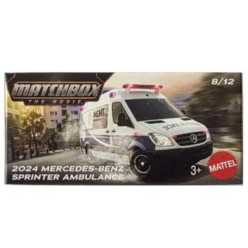 Matchbox A Film: 2024 Mercedes-Benz Sprinter Ambulance papírdobozos kisautó 1/64 – Mattel kép