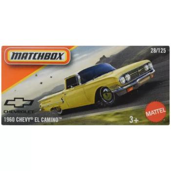 Matchbox: Papírdobozos 1960 Chevy El Camino sárga kisautó 1/64 - Mattel kép