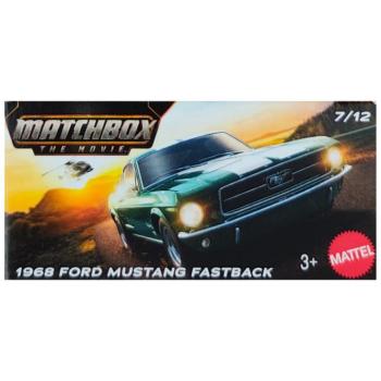 Matchbox: Papírdobozos 1968 Ford Mustang Fastback zöld kisautó 1/64 - Mattel kép
