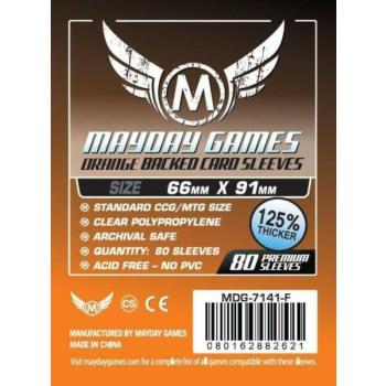 Mayday Games Kártyavédő kártyajátékokhoz (80 db-os csomag) 66 x 91 mm (narancs hátlap) kép