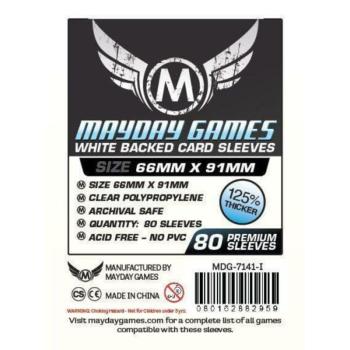 Mayday Games Kártyavédő kártyajátékokhoz (80 db-os csomag) 66x91 mm (fehér hátlap) kép