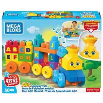 Fisher-Price: ABC zenélő vonat építőjáték - Mega Bloks kép