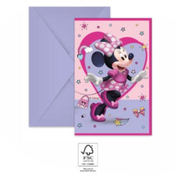 Meghívó - Disney Minnie Mouse 6 db