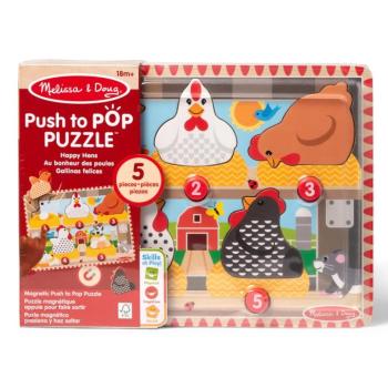 Melissa&Doug Push to Pop Puzzle – Boldog tyúkok fa fejlesztő puzzle - Spin Master
