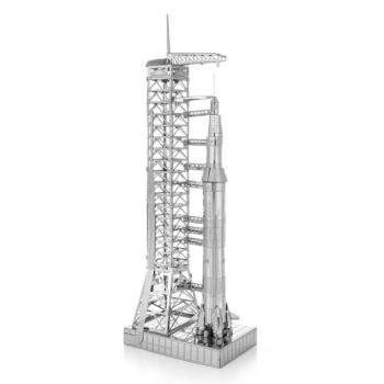 Metal Earth Apollo Saturn V óriásrakéta kilövőállomással - lézervágott acél makettező szett kép