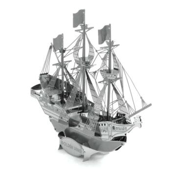 Metal Earth Golden Hind hajó - lézervágott acél makettező szett kép