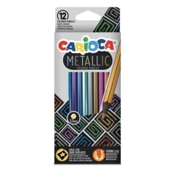 Metallic 12db-os színes ceruza szett - Carioca kép
