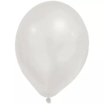 Metallic pasztell fehér lufi – 8 db-os szett kép