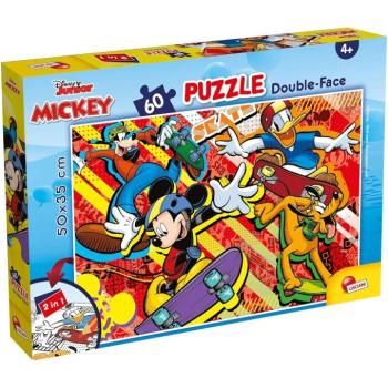 Mickey egér 2 az 1-ben 60db-os puzzle és színező 50x35cm - Lisciani kép