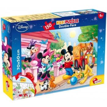 Mickey egér és barátai 2 az 1-ben 150db-os puzzle és színező 70x50cm - Lisciani kép