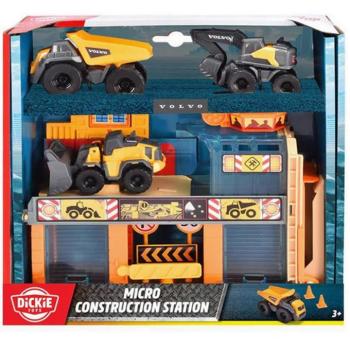 Micro építőipari állomás 3db munkagéppel - Dickie Toys kép