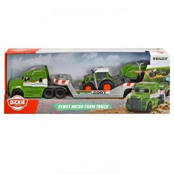 Micro szállító kamion Fendt traktorral és bálázóval - Dickie Toys kép