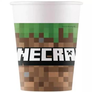 Minecraft 8 db-os papírpohár szett 200ml
