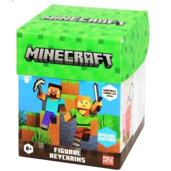 Minecraft meglepetés figura kulcstartó, 13 cm, 2. sorozat - 1db kép
