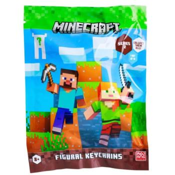 Minecraft meglepetés kulcstartó figura többféle - 1db kép