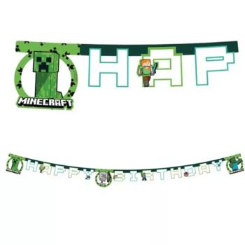 Minecraft mintás party banner 200cm kép