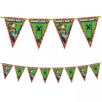 Minecraft party zászlófüzér 230cm kép