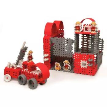 Mini gofri műanyag építőjáték szett -nagy tűzoltóság kép