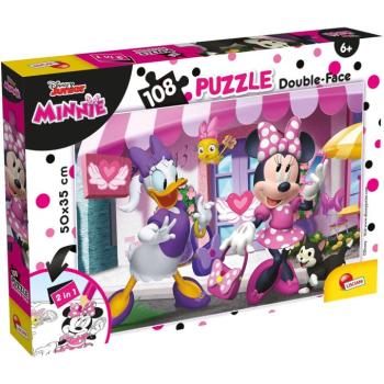 Minnie egér 2 az 1-ben 108db-os puzzle és színező 50x35cm - Lisciani kép
