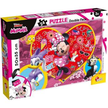Minnie egér 2 az 1-ben 24db-os puzzle és színező 50x35cm - Lisciani