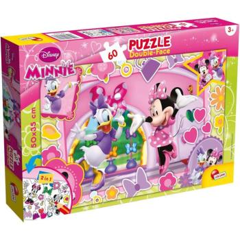 Minnie egér 2 az 1-ben 60db-os puzzle és színező 50x35cm - Lisciani kép