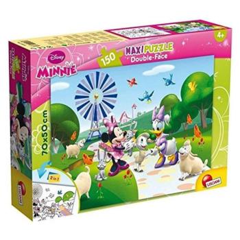 Minnie egér 2 az 1-ben maxi 150db-os puzzle és színező 70x50cm - Lisciani kép