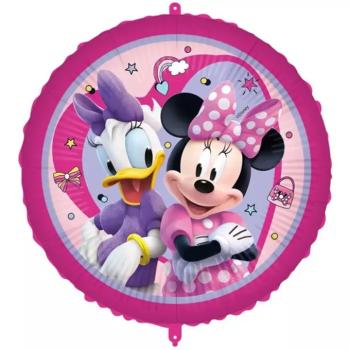 Minnie egér és Daisy mintás rózsaszín fólia lufi 46cm kép