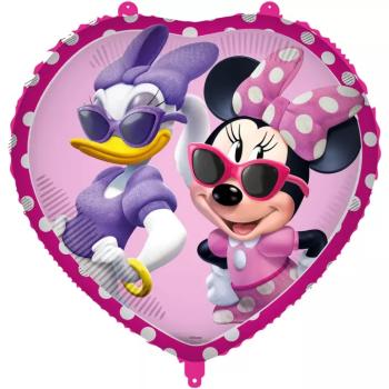 Minnie egeres szív alakú fólia lufi 46cm kép