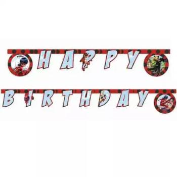 Miraculous Happy Birthday felirat 230cm kép