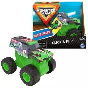 Monster Jam - Click & Flip: Grave Digger hátrahúzhatós kisautó kép