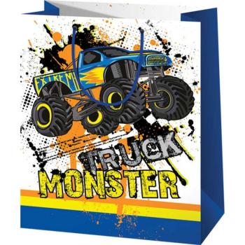 Monster Truck mintás normál méretű ajándéktáska 11x6x14cm kép