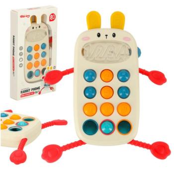 Montessori érzékszervi játék babáknak telefongombokkal, emberi kép