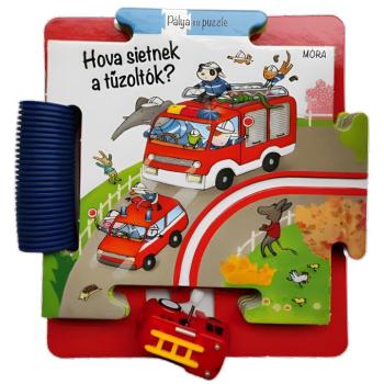 Móra: Puzzle és pálya - Hova sietnek a tűzoltók? foglalkoztató kép