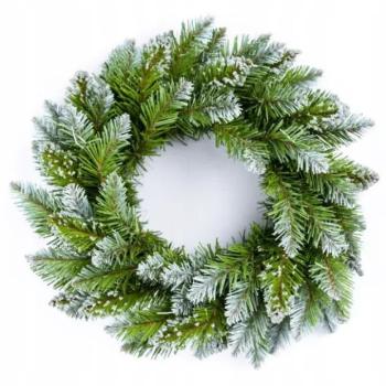 Műhavas adventi koszorú - kicsi, 38 cm kép