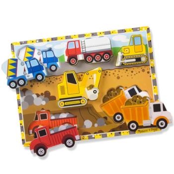 Munkagépes vastag fa formapuzzle 6 elemmel - Melissa & Doug kép