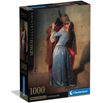 Museum Collection: Hayez - A csók HQC 1000db-os puzzle poszterrel - Clementoni kép